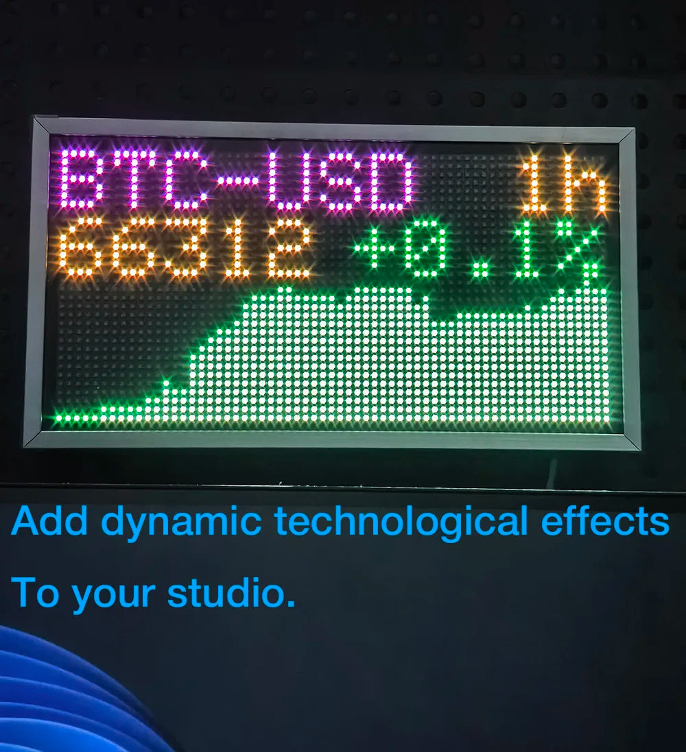GeekMagic 8inch Big Wall Weather Clock and Stock Bitcoin Price Ticker Display with Big Pixel Screen