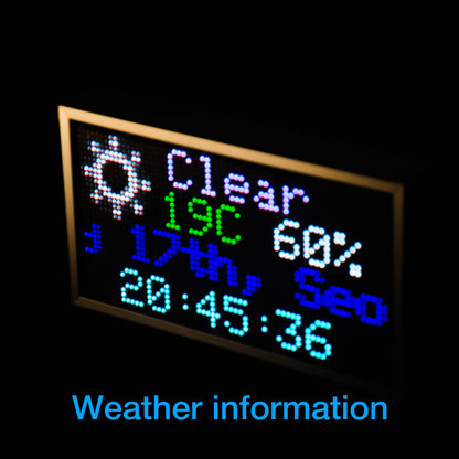 GeekMagic 8inch Big Wall Weather Clock and Stock Bitcoin Price Ticker Display with Big Pixel Screen