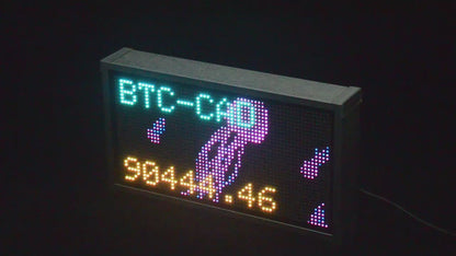 GeekMagic 8inch Big Wall Weather Clock and Stock Bitcoin Price Ticker Display with Big Pixel Screen